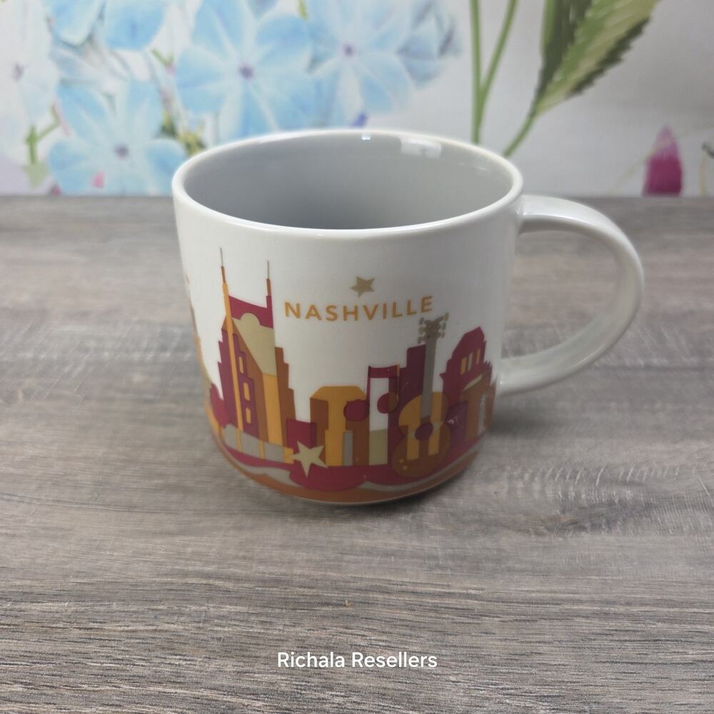 Starbucks Nashville You Are Here Collection Coffee Mug Cup 14 Oz 2017